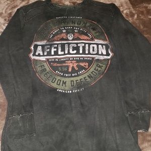 Afflicition reversible longsleeve shirt sz. Large